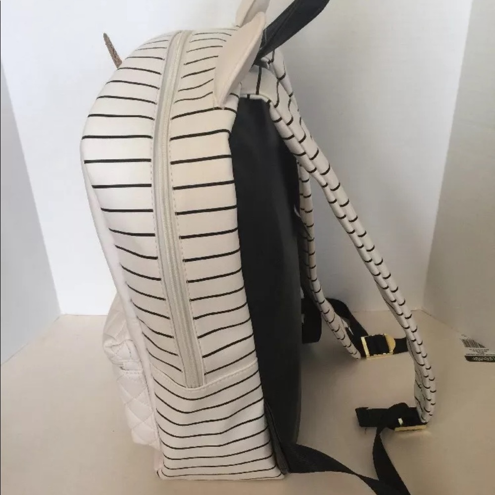NWT $88 Betsey Johnson  Striped Unicorn Backpack - Picture 5 of 7